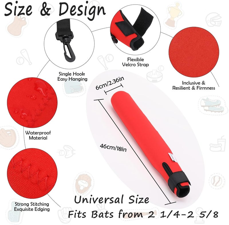 ILHSTY Bat Protector Sleeve for Baseball & Softball, Bat Warmer & Cover With Hook - Image 4
